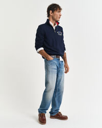 Camisola de malha com meio fecho de correr Nautical Flags