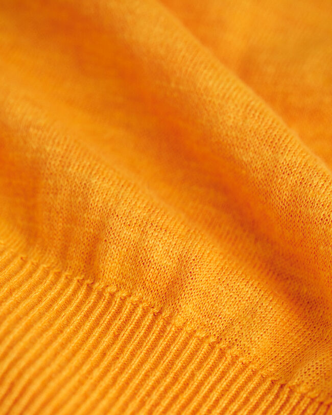 Vestido em mistura de linho