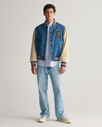 Camisa Oxford Heritage às riscas relaxed fit