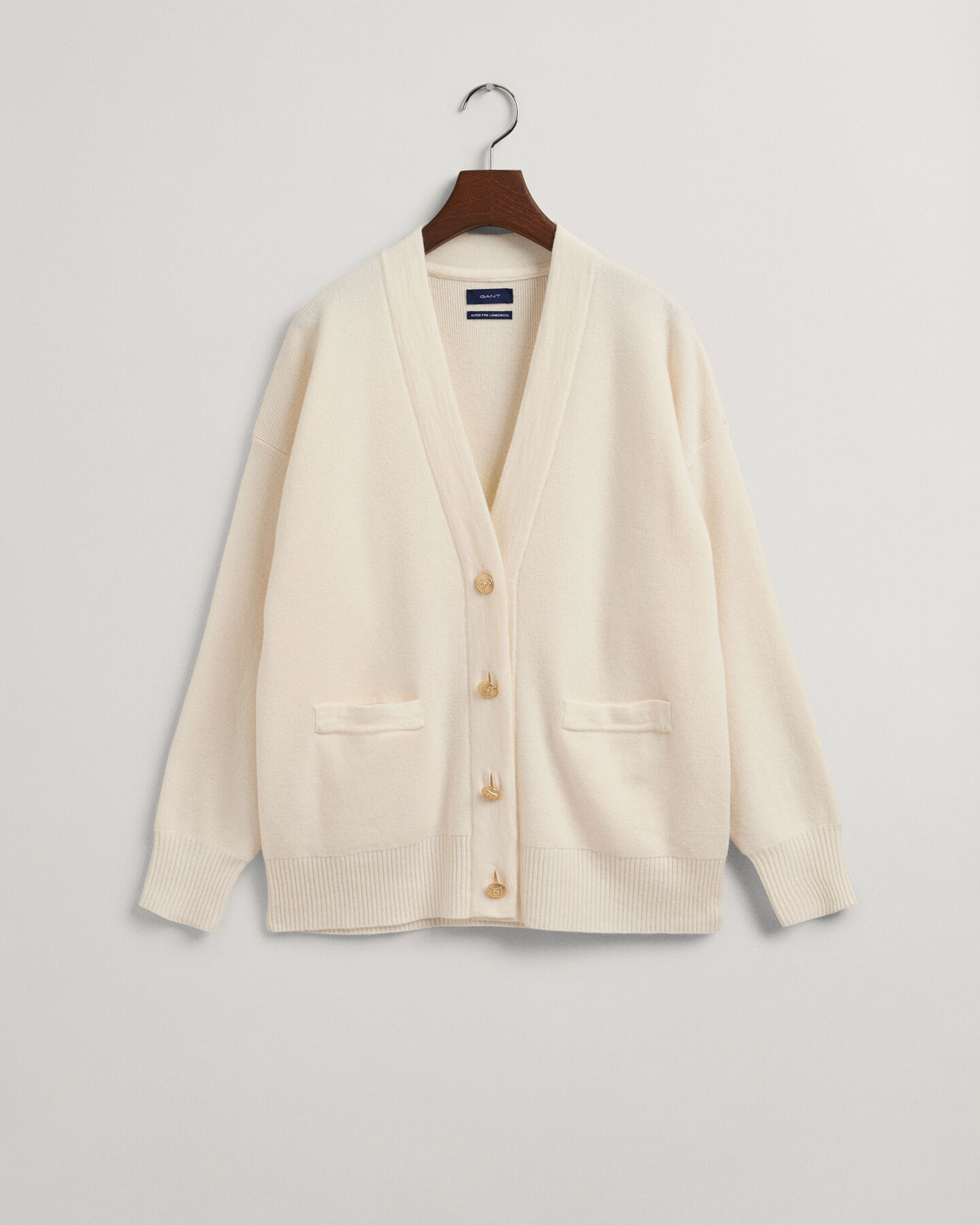 Casaco de malha liso oversized