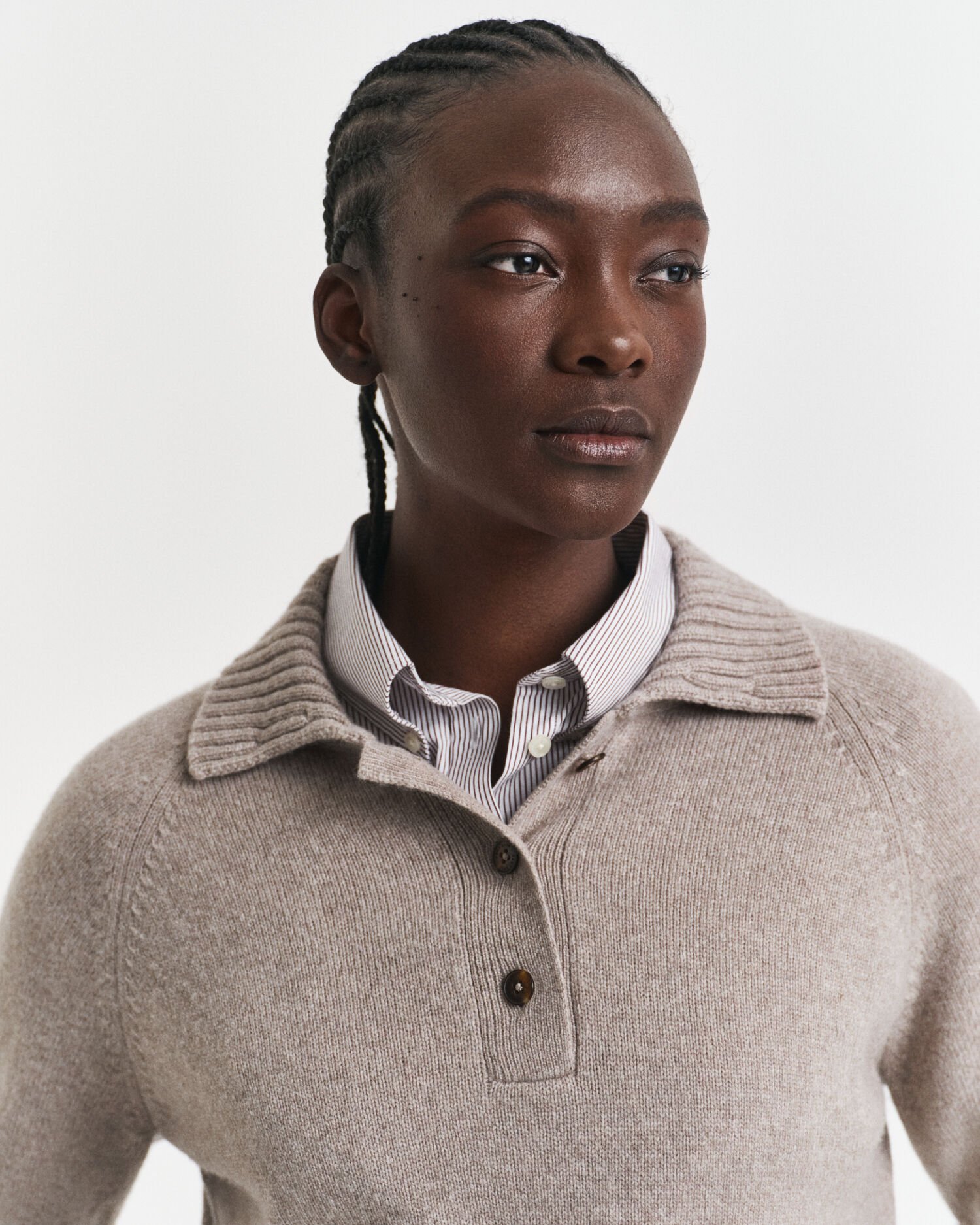 Rugger em malha de mistura de lã e caxemira