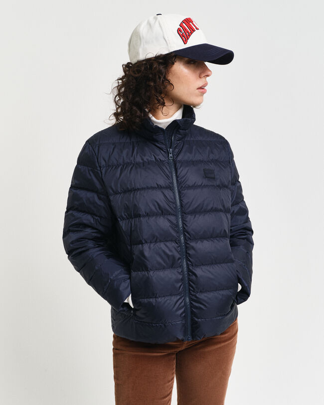 Blusão de penas leve com logótipo