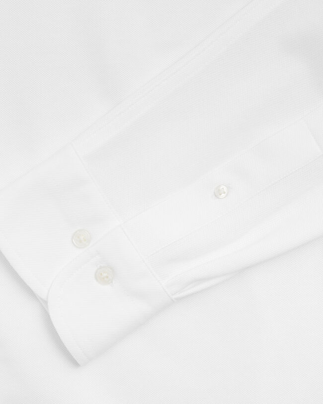Camisa em algodão piqué e jersey regular fit