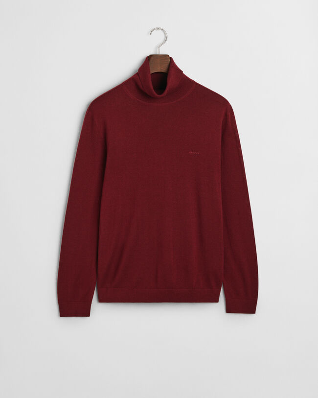 Camisola de gola alta em lã de merino extrafina