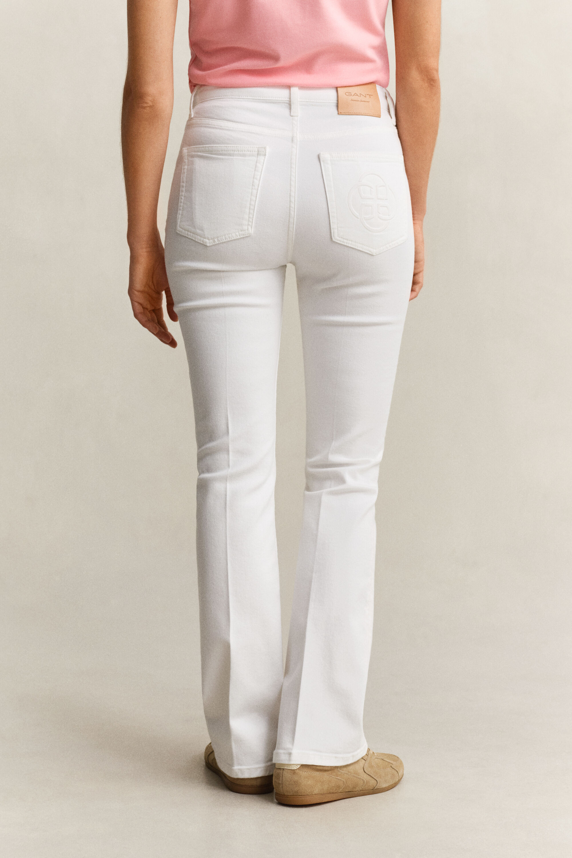 Calças de ganga evasê Monogram