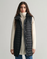 Colete comprido de penas leve