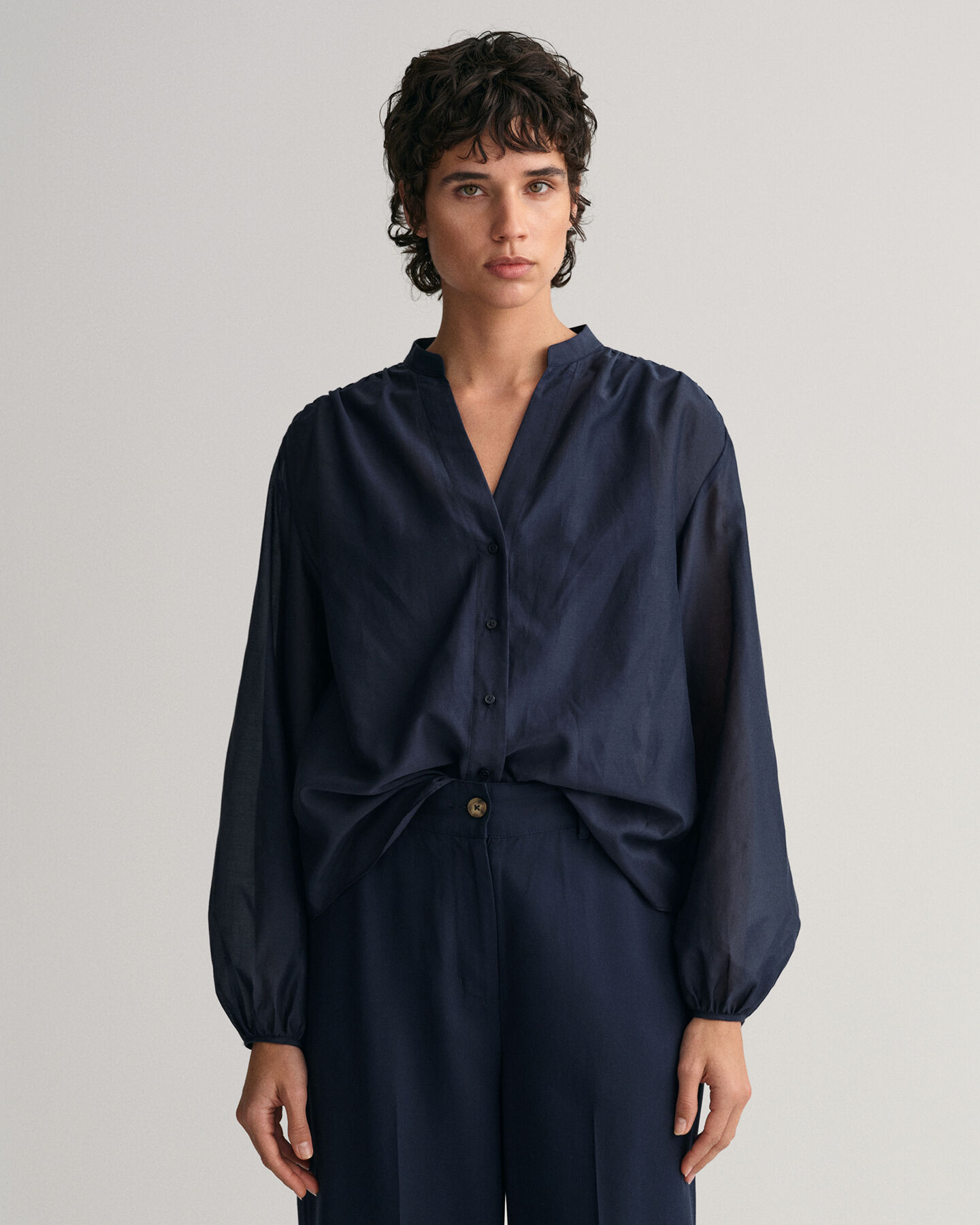 Blusa em seda e algodão relaxed fit