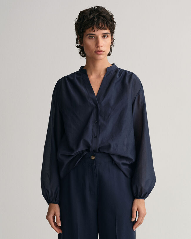 Blusa em seda e algodão relaxed fit