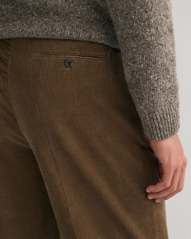 Calças de fato em bombazina