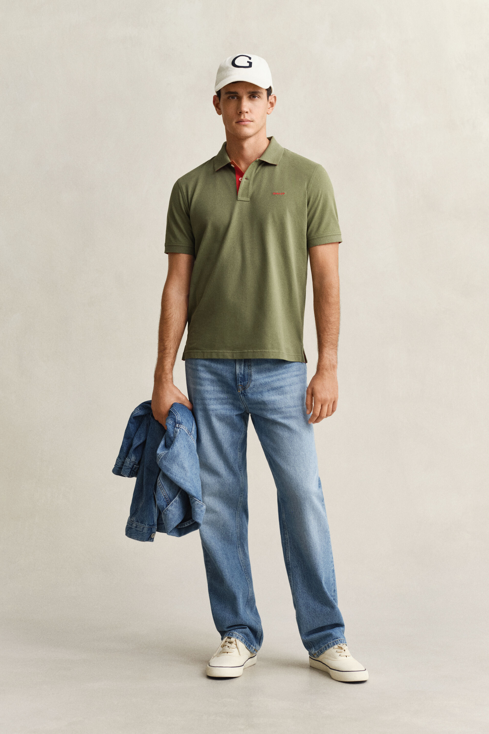 Polo em algodão piqué contrastante