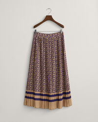 Saia plissada com estampado Monogram