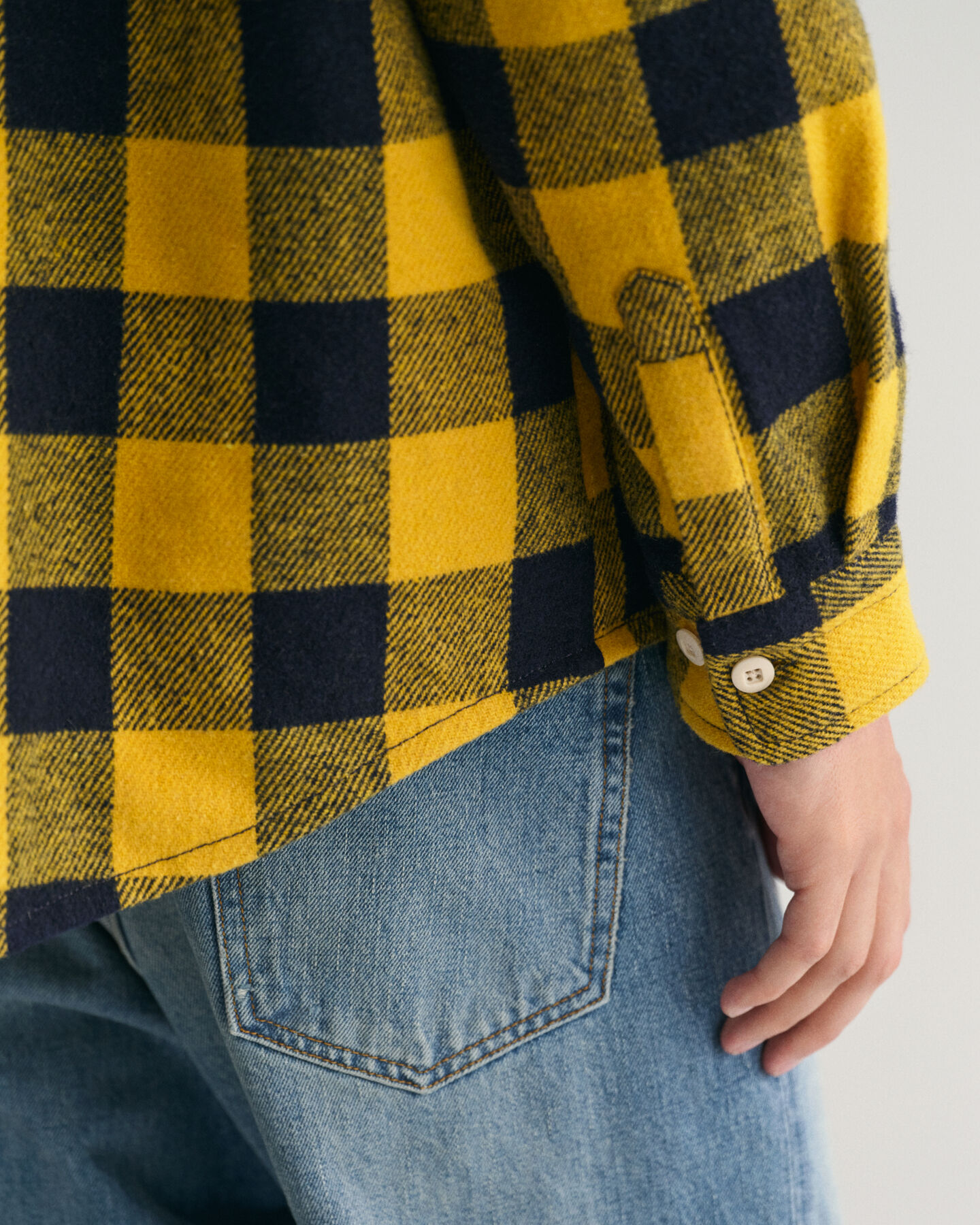 Sobrecamisa Buffalo em mistura de l&atilde;