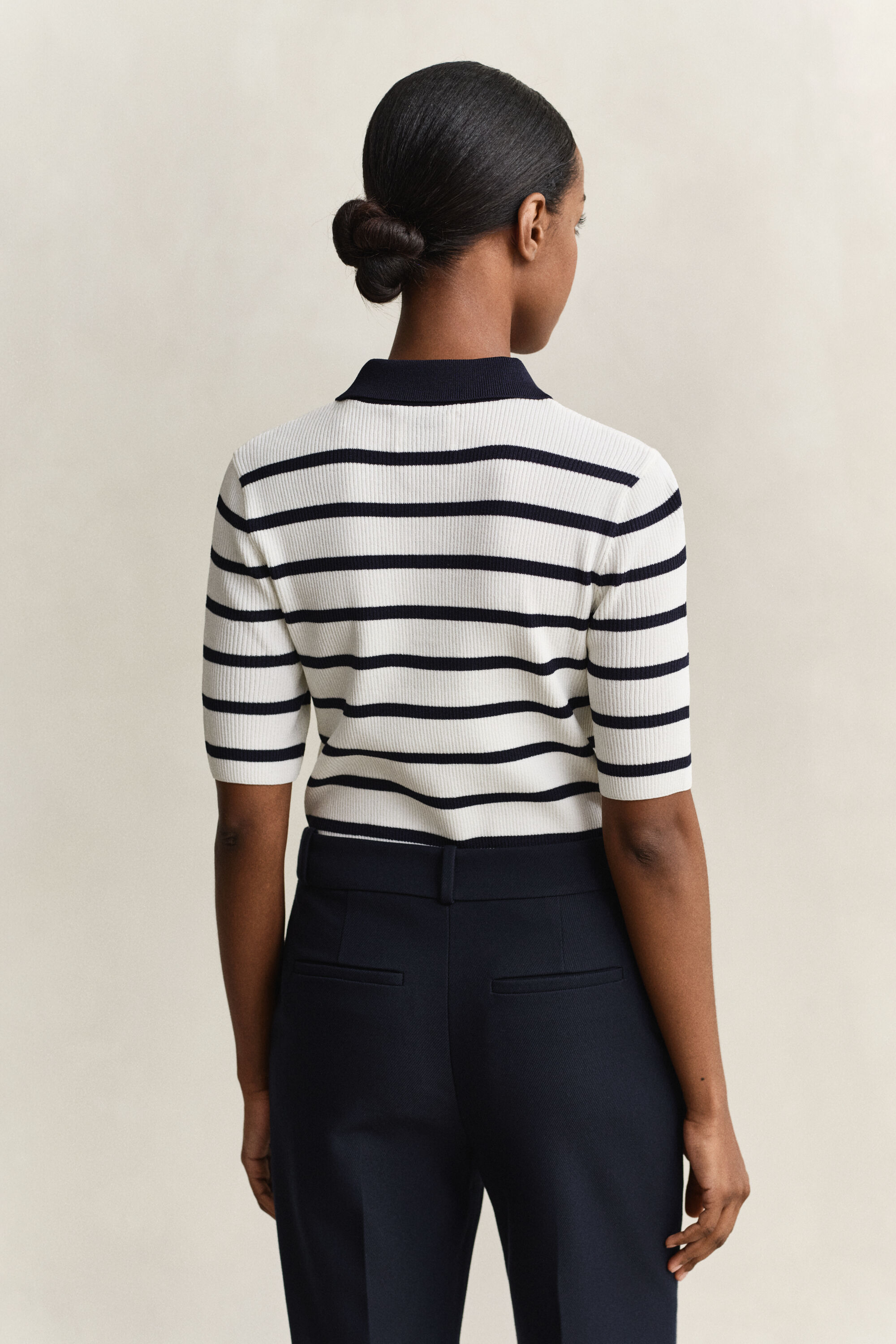 Rugger em malha às riscas