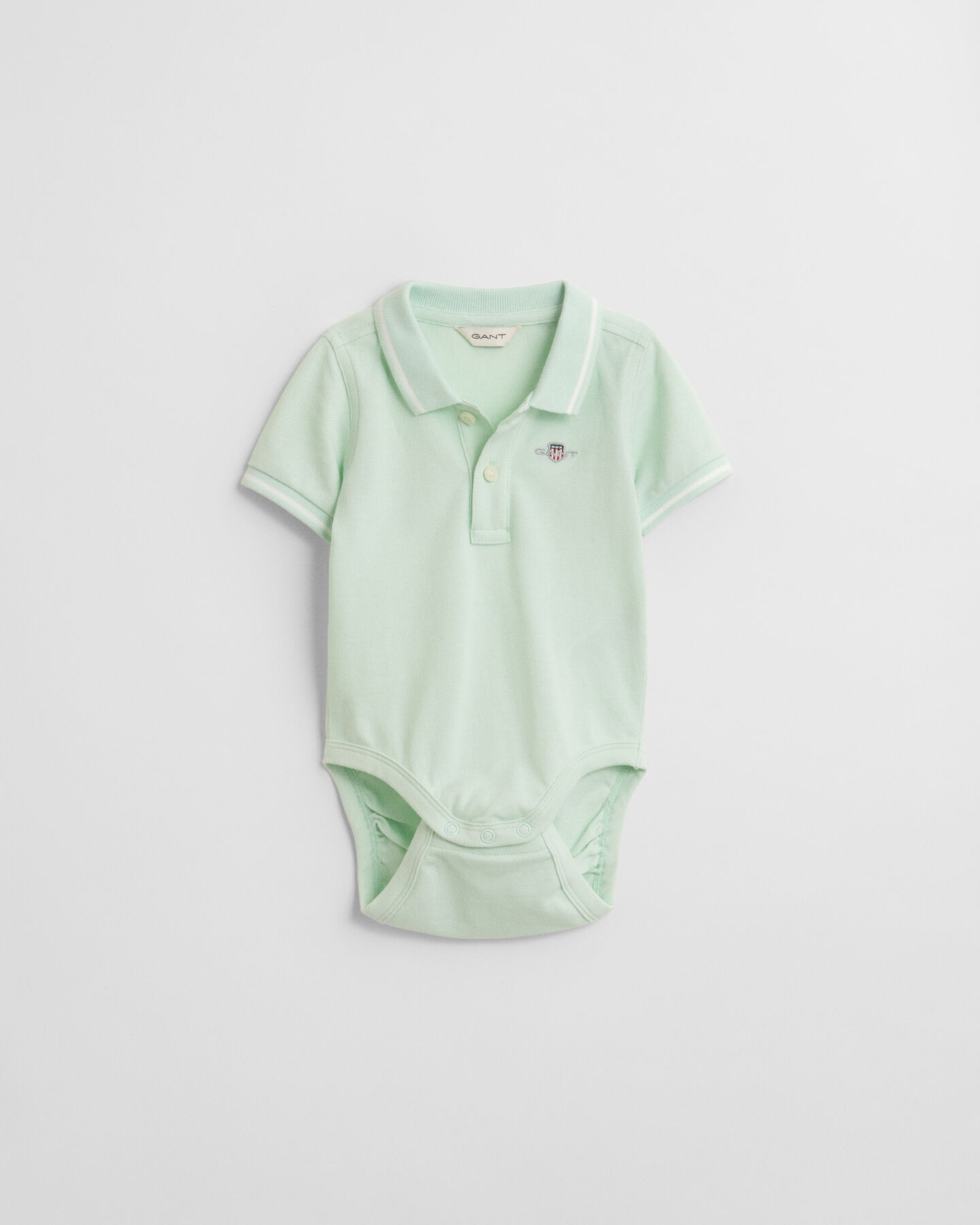 Body em algod&atilde;o piqu&eacute; com debrum contrastante Baby