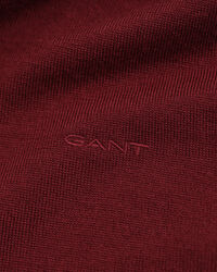 Camisola de malha com decote redondo em lã de merino extrafina