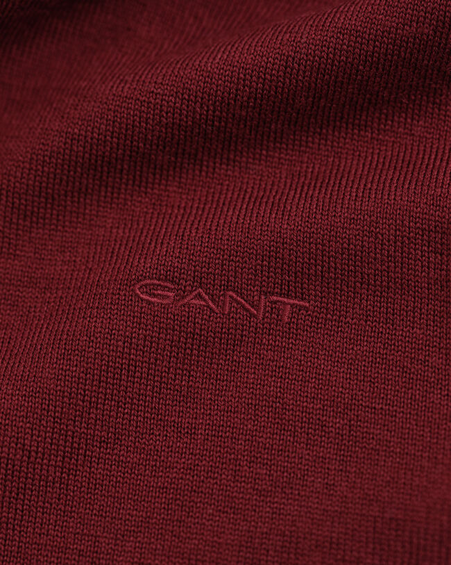 Camisola de malha com decote redondo em lã de merino extrafina