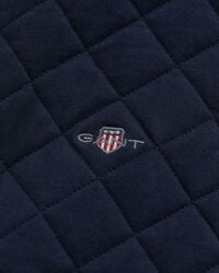 Sweatshirt acolchoada com fecho de correr e colarinho em bombazina