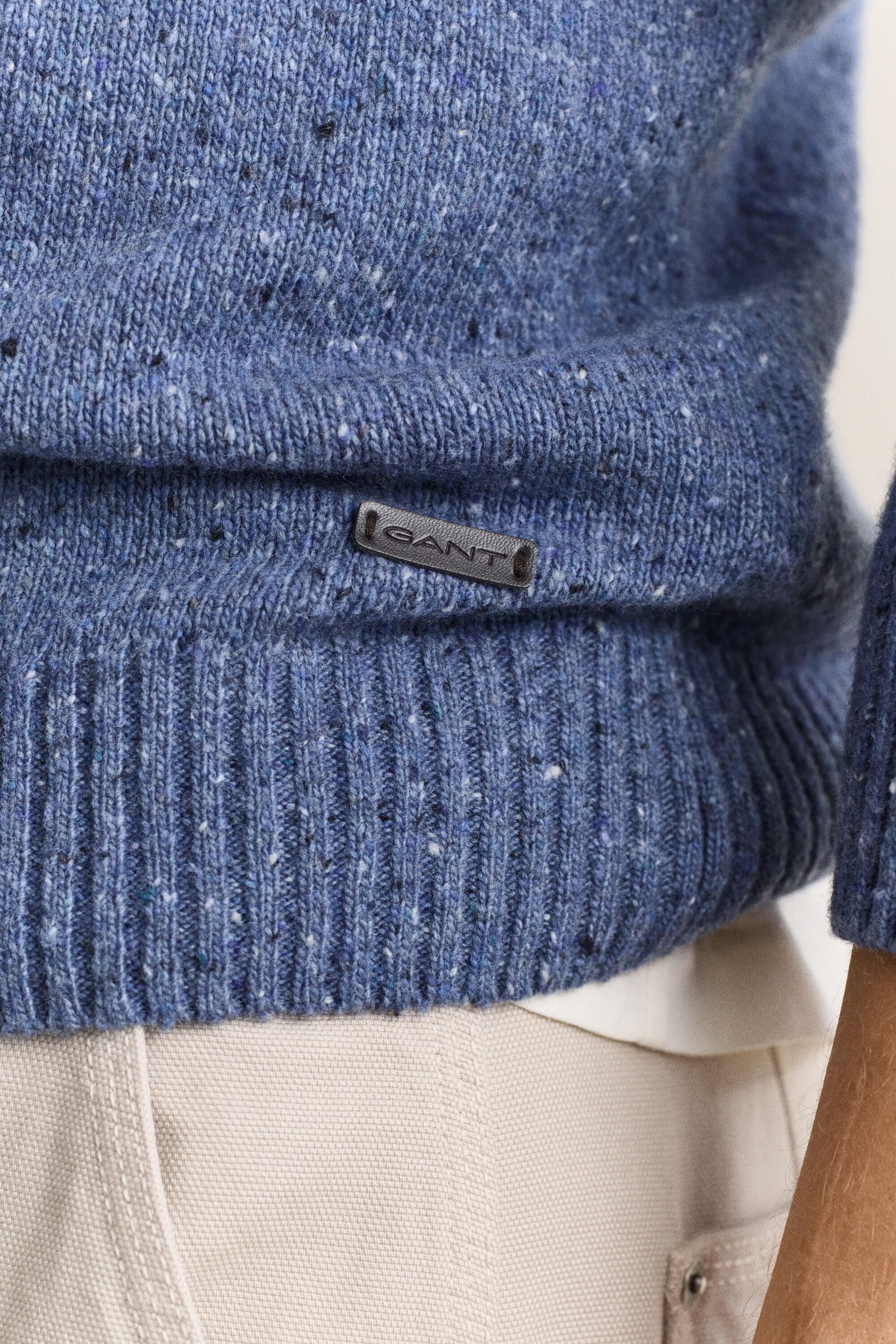 Camisola de malha tipo polo Nepps em mistura de lã