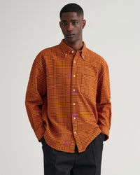 Camisa de algodão com padrão Houndstooth oversized