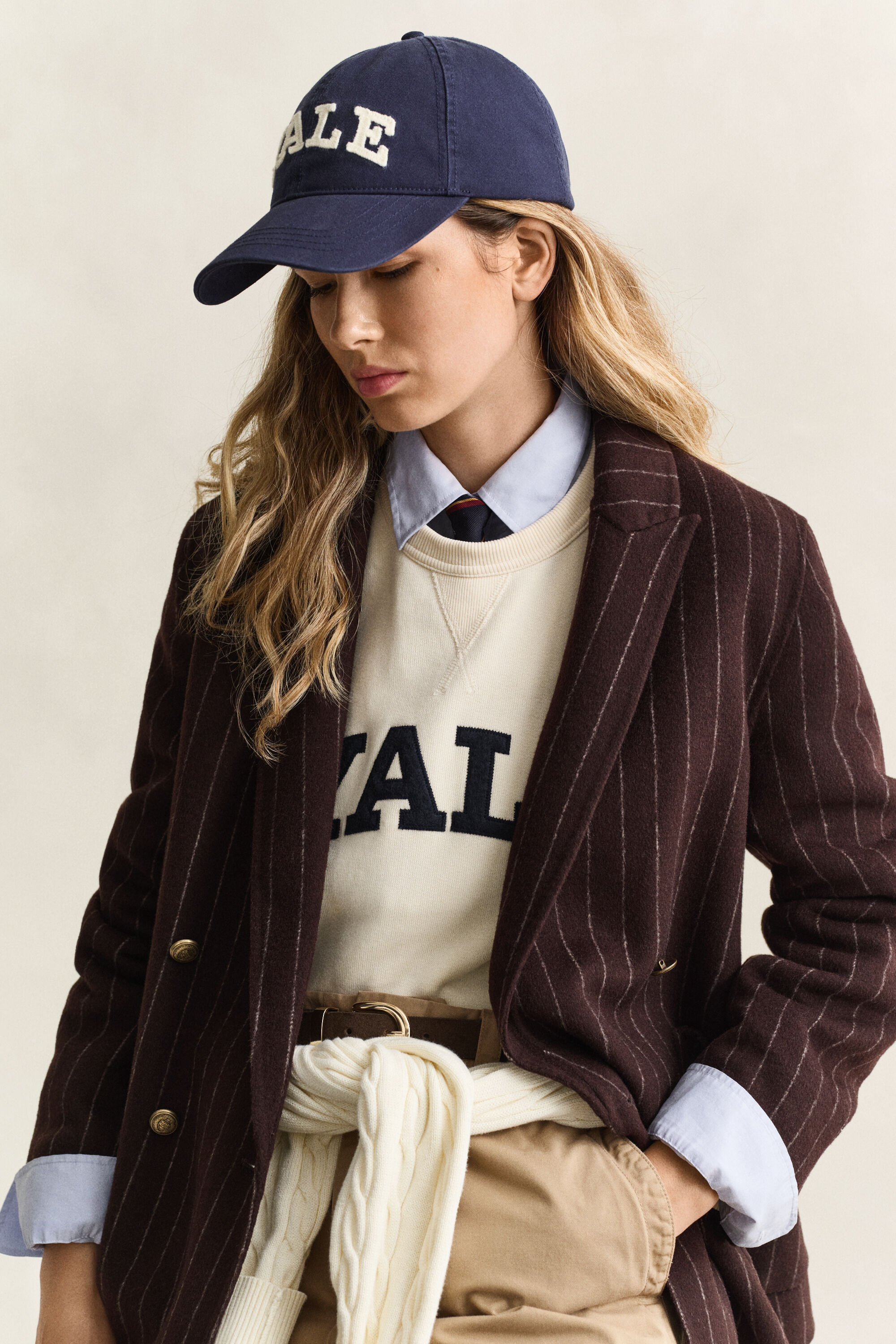 Blazer cosido à mão às riscas Gant x Yale