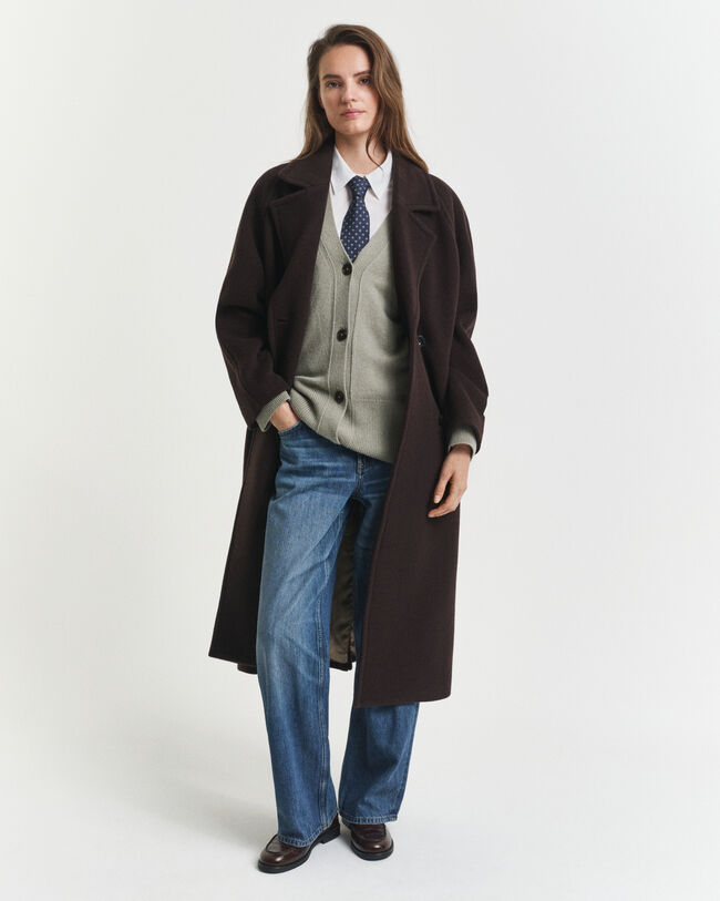 Casaco de malha em mistura de lã e caxemira