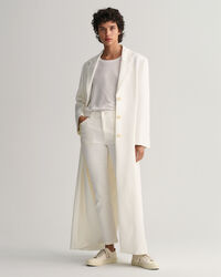 Calças de ganga pelo tornozelo brancas slim fit corte slim