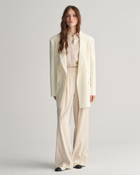 Camisa em chambray de linho regular fit