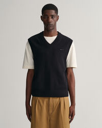 Colete em l&atilde; e algod&atilde;o