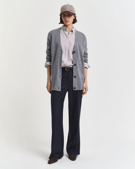 Calças formais em mistura de lã