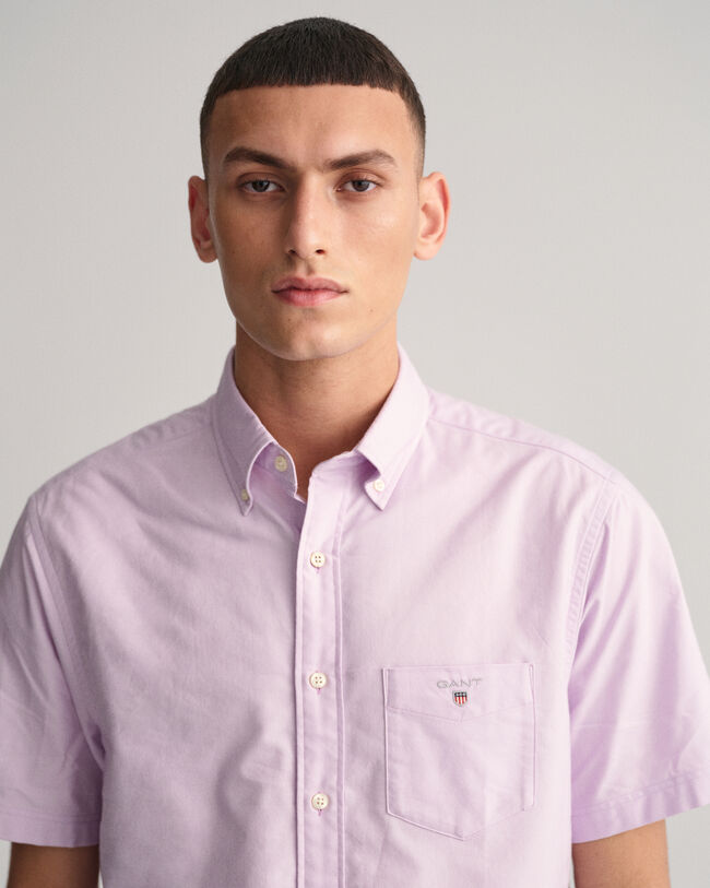 Camisa Oxford de manga curta regular fit