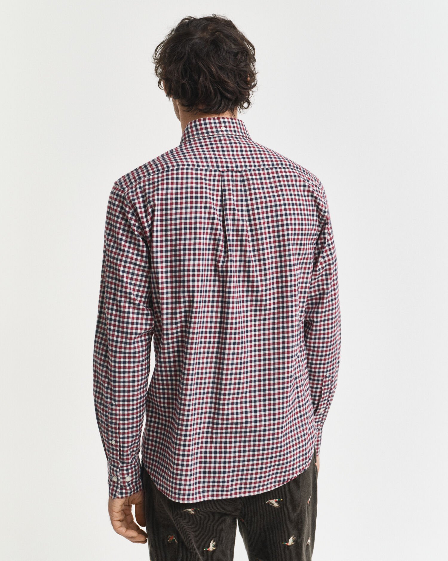Camisa em sarja gingham regular fit
