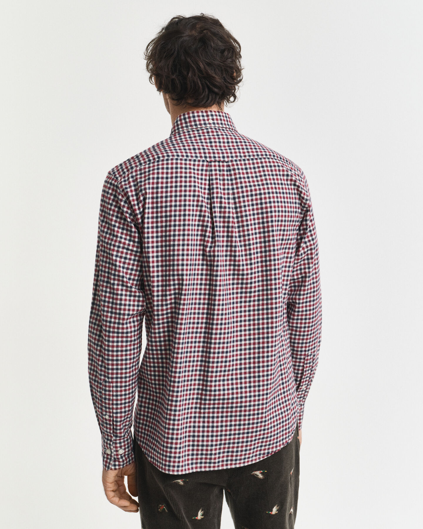 Camisa em sarja gingham regular fit