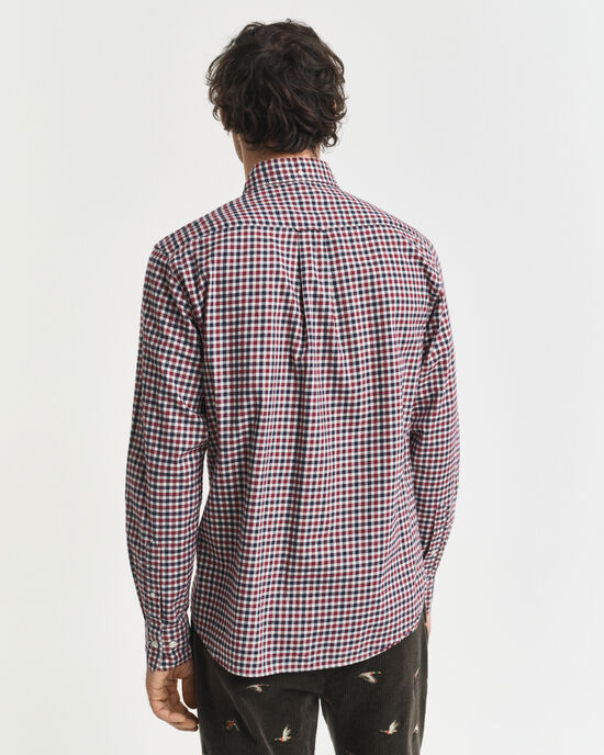 Camisa em sarja gingham regular fit