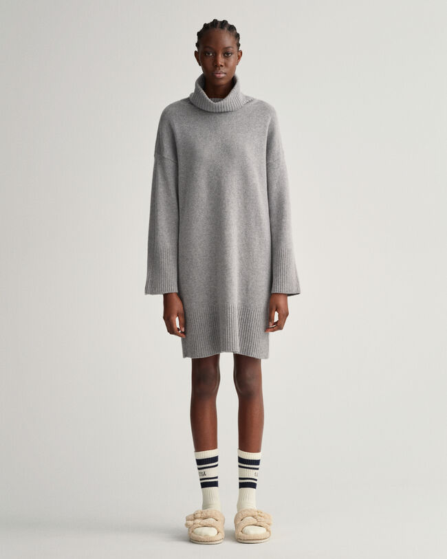 Vestido com gola dobrada Lounge