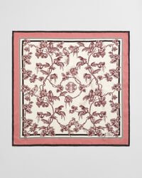 Lenço em seda com estampado Tree