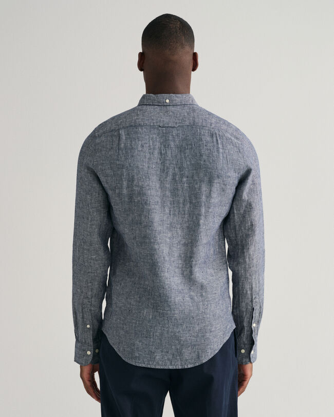 Camisa de linho slim fit