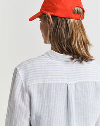 Camisa de linho às riscas regular fit