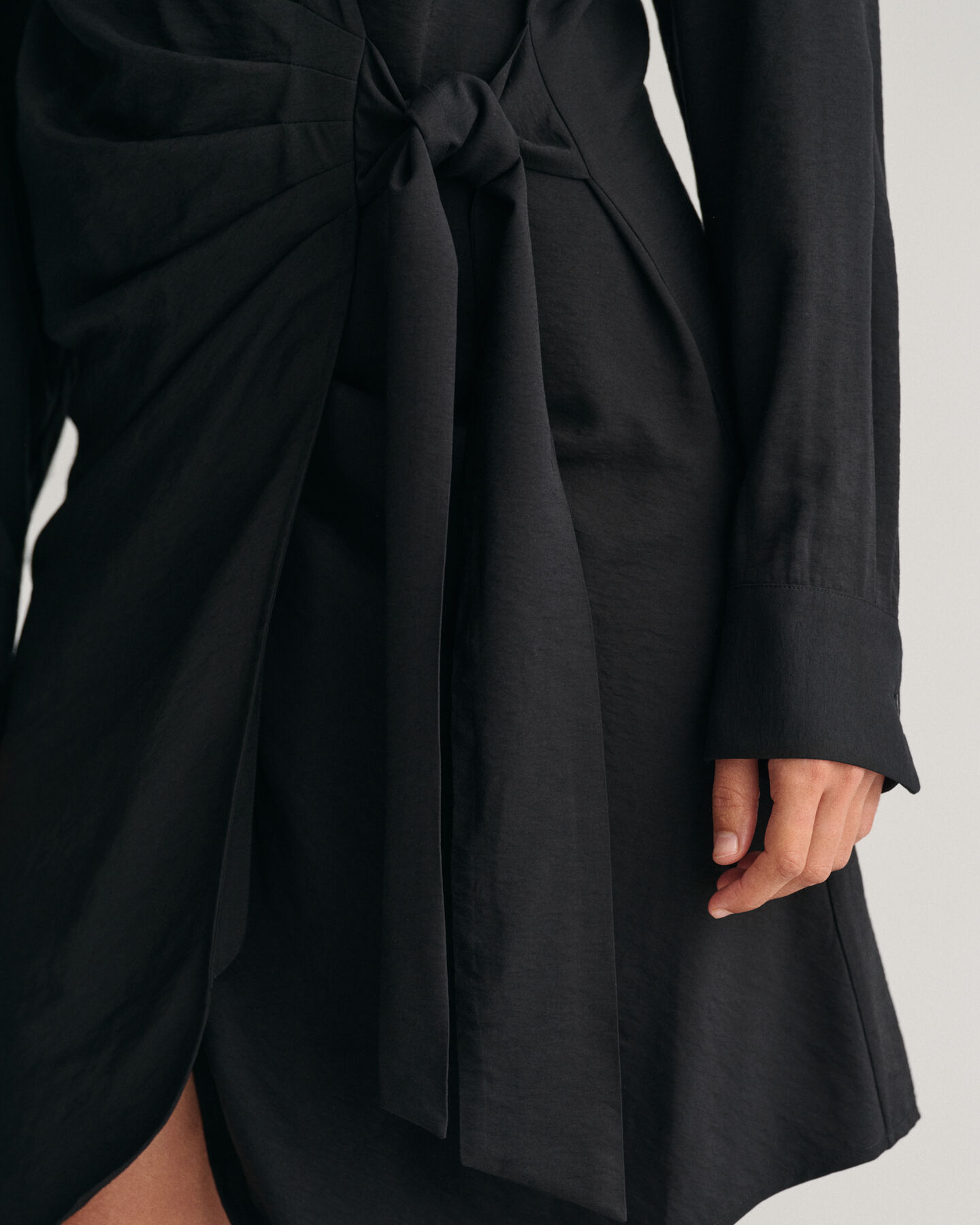 Vestido-camisa de trespasse