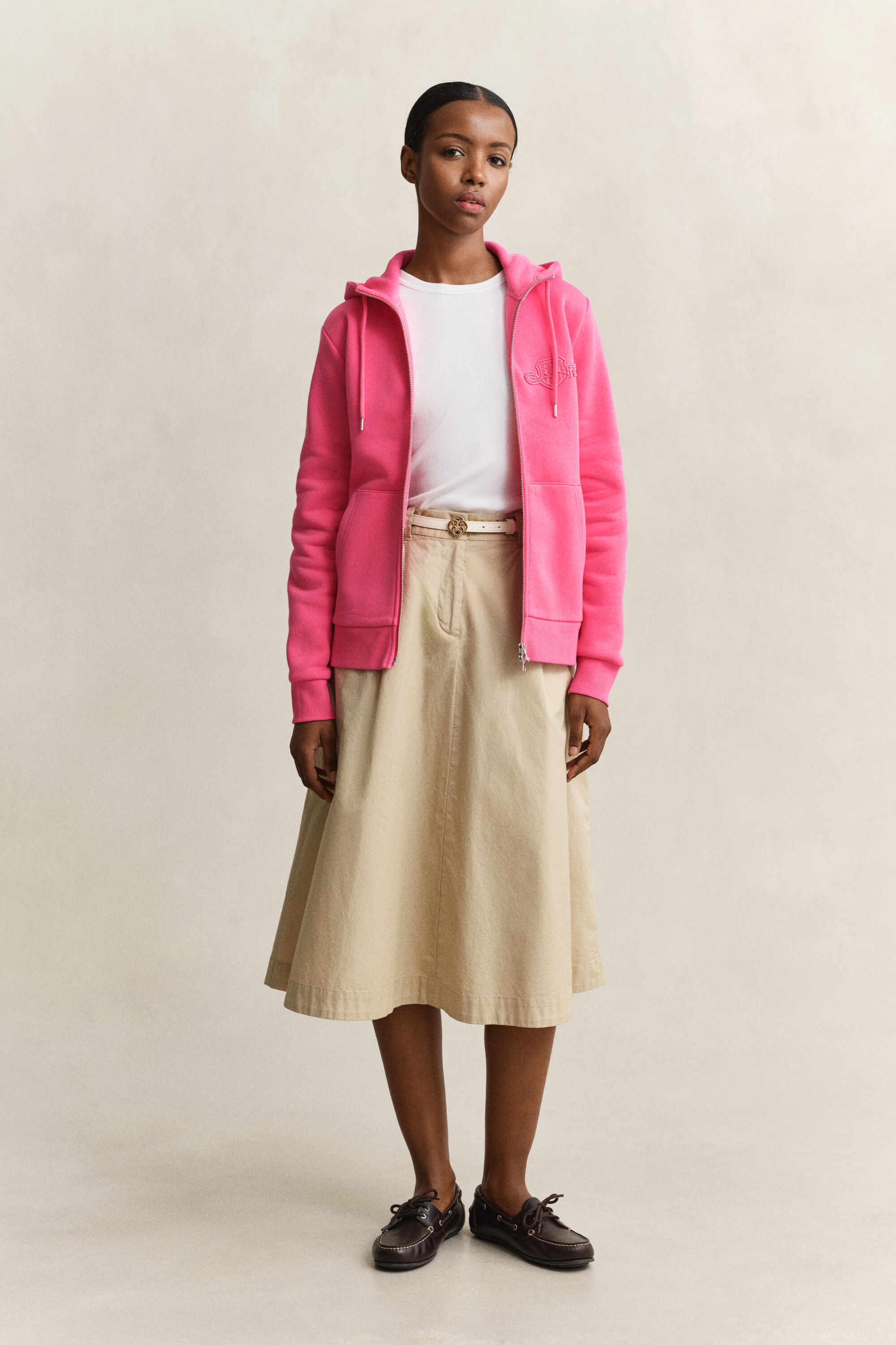 Sweatshirt com capuz e fecho Tonal Shield