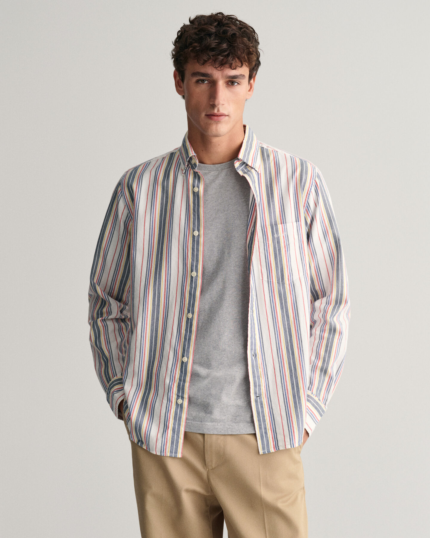 Camisa Oxford Archive às riscas regular fit 