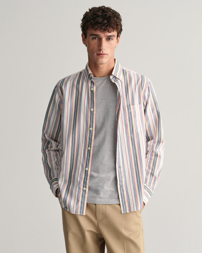 Camisa Oxford Archive às riscas regular fit 