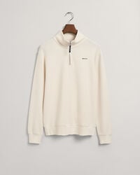 Sweatshirt com meio fecho Waffle Texture