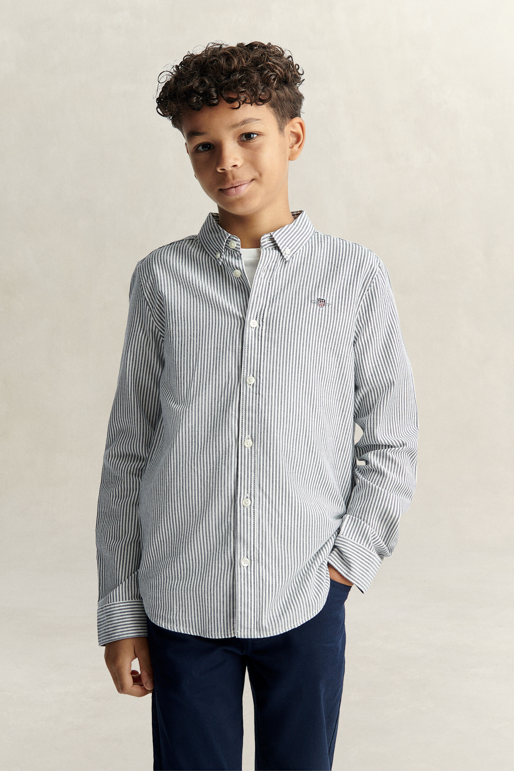 Camisa Oxford às riscas Shield Teen Boys