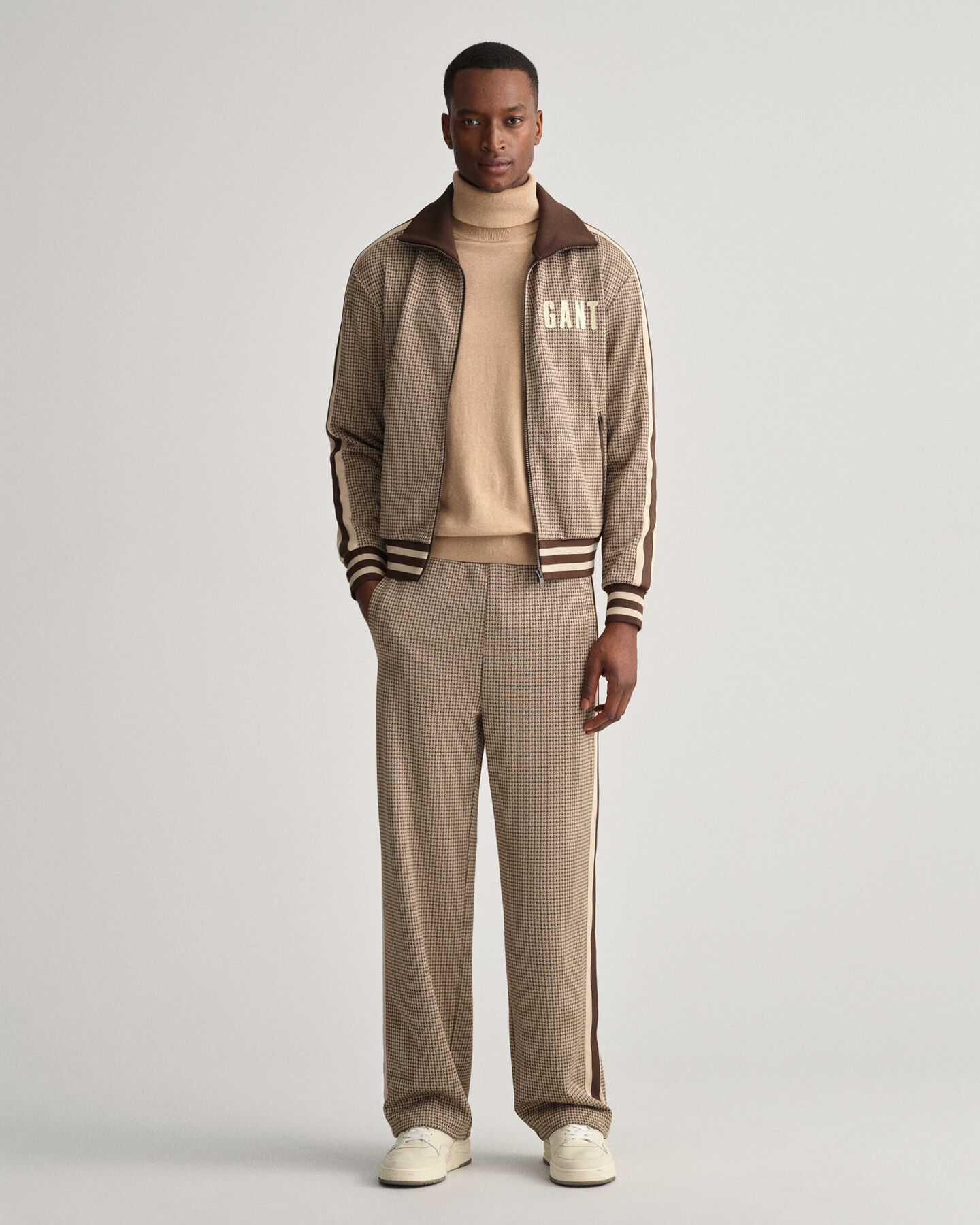 Calças com padrão Houndstooth Tracksuit