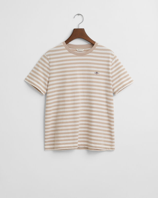 T-shirt &agrave;s riscas Shield