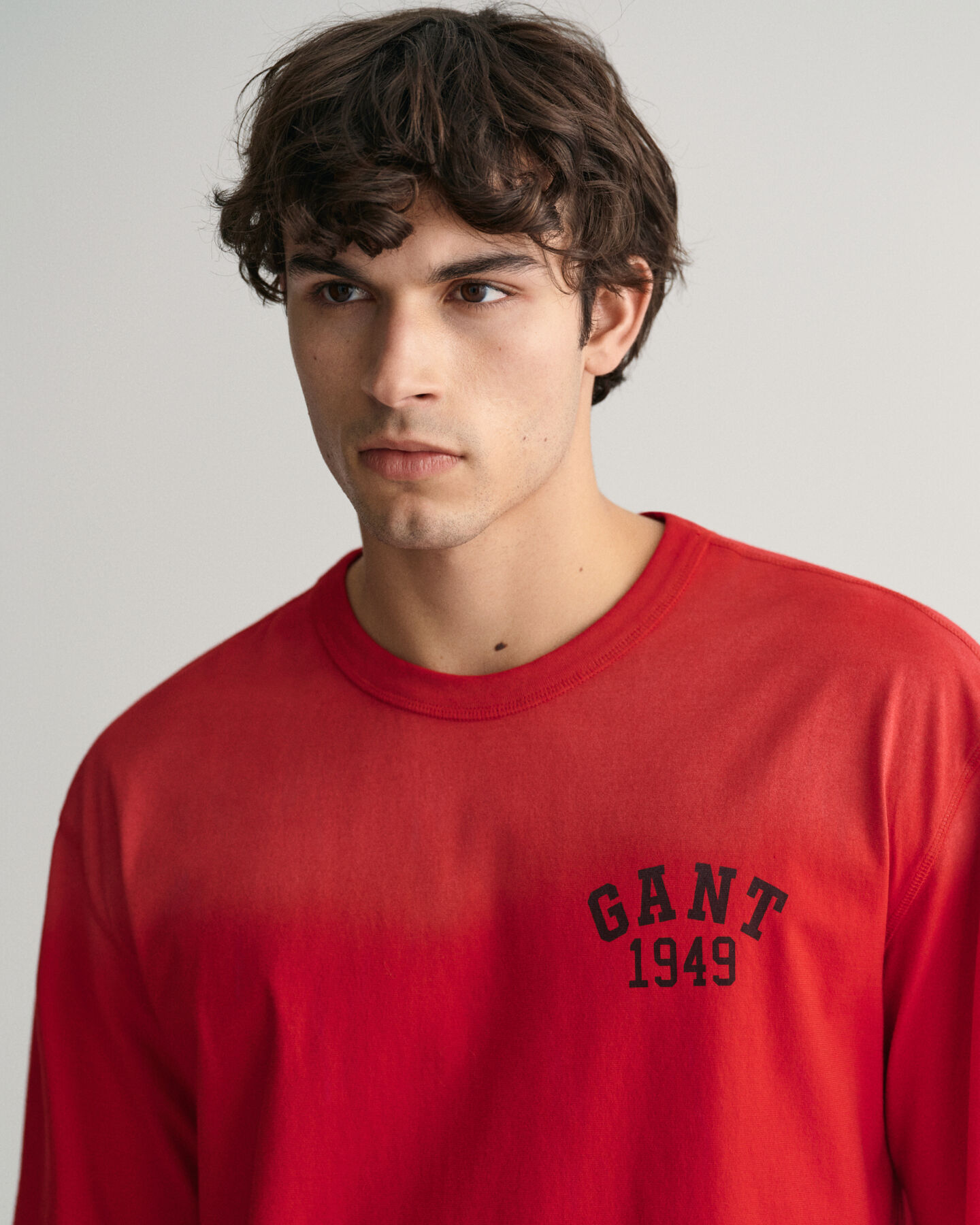 T-shirt com efeito desgastado