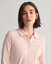 Polo de manga comprida em algod&atilde;o piqu&eacute; Shield