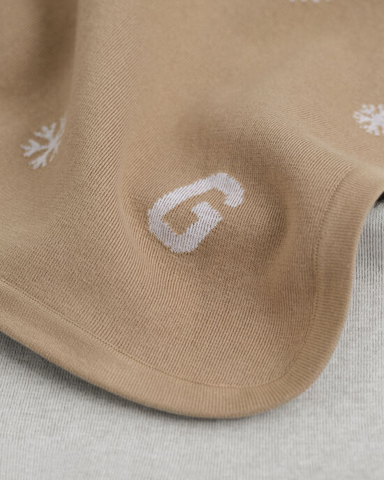 Cobertor em malha com estampado Snowflake & G Baby