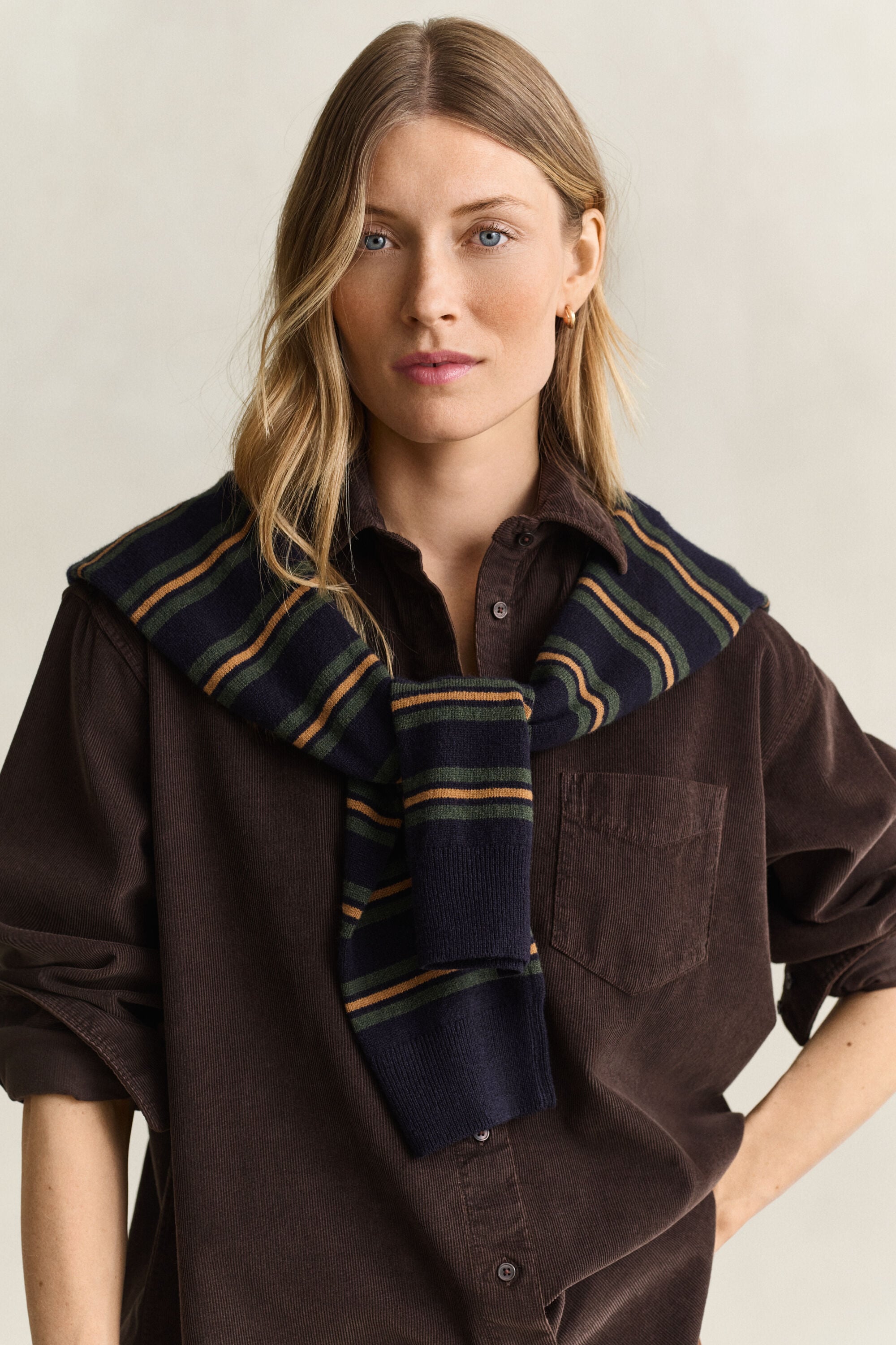 Camisa de bombazina relaxed fit