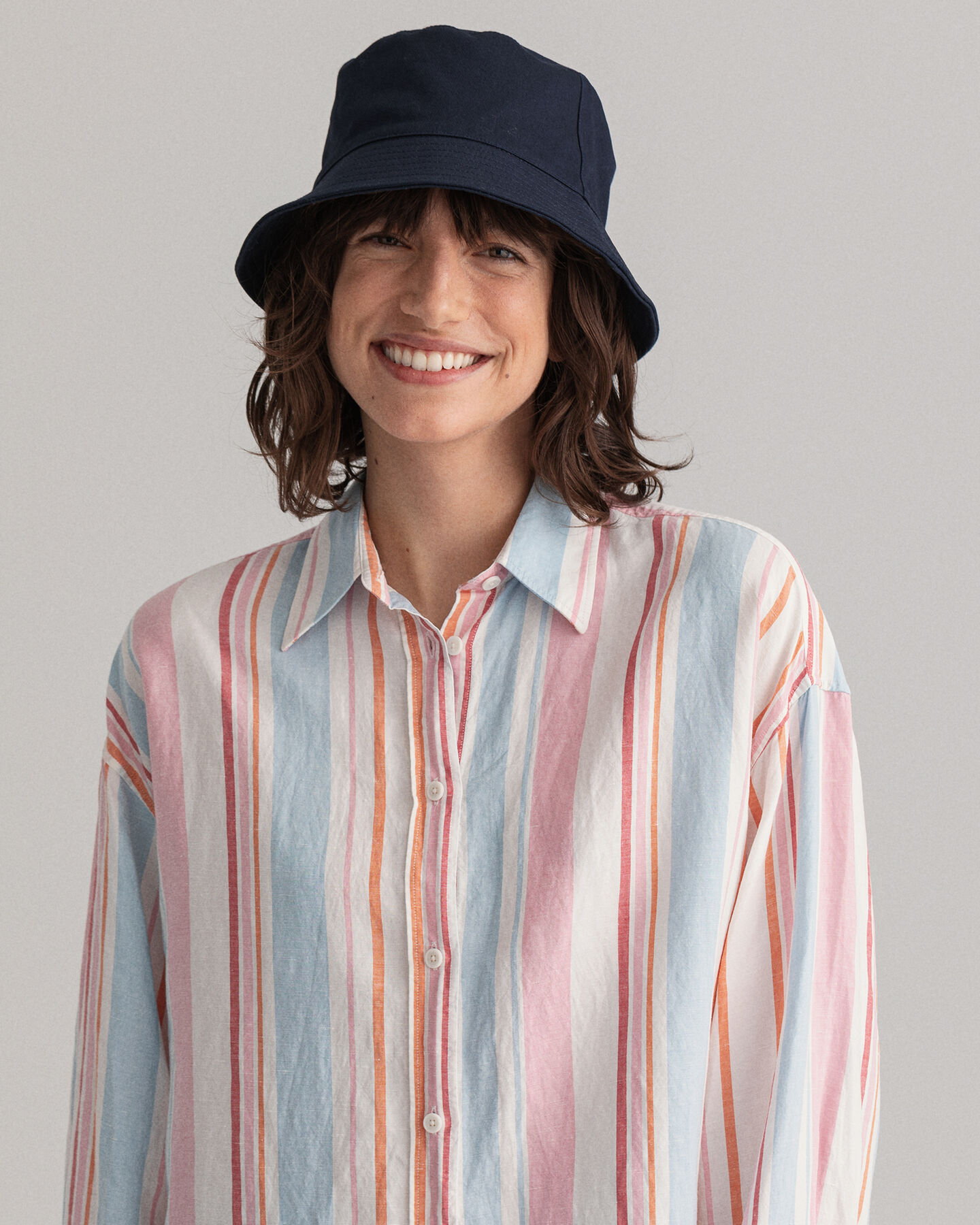 Camisa às riscas oversized